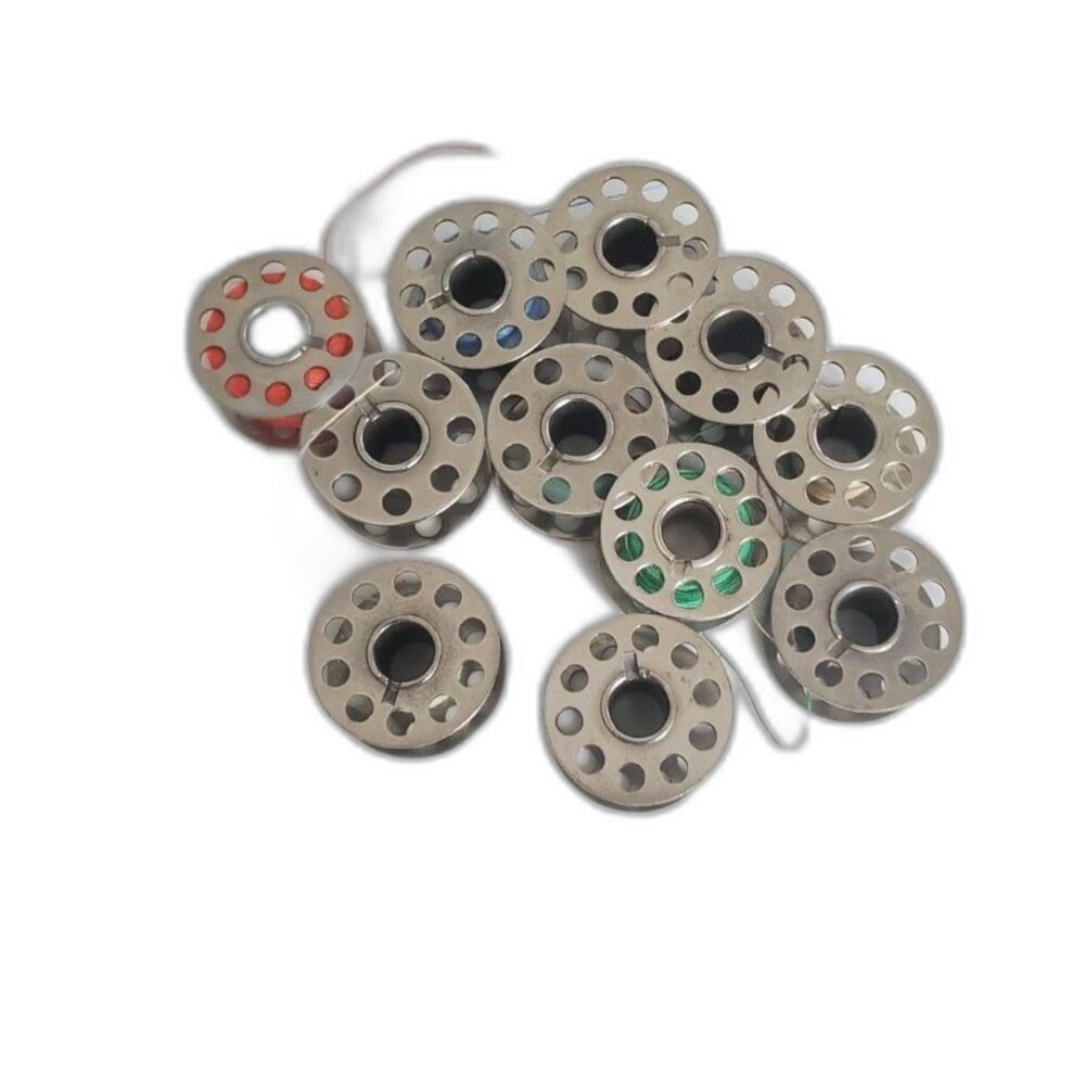 Vintage Lof of 11 Metal Sewing Machine Bobbins ~Singer~